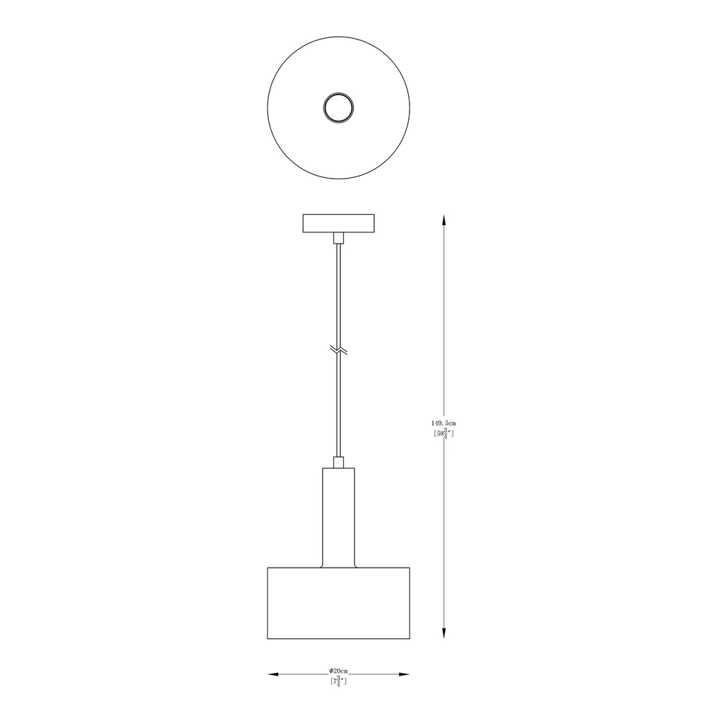 Závěsná lampa LEO černo-zlatá 20 cm