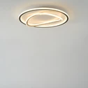 Stropní LED svítidlo kulaté LENS 50 cm černo-zlaté