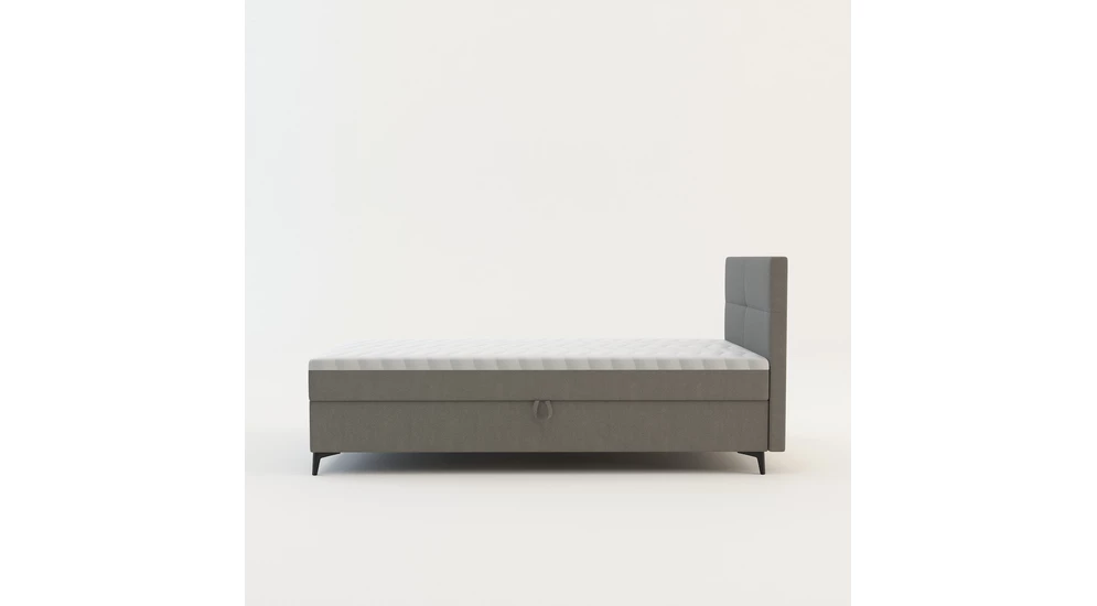 Světle šedá postel boxspring MARY 90x200 cm