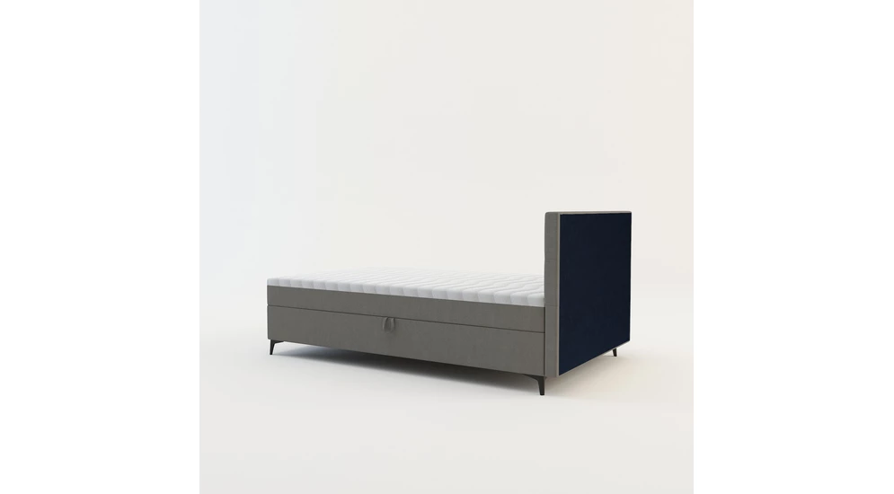 Světle šedá postel boxspring MARY 120x200 cm