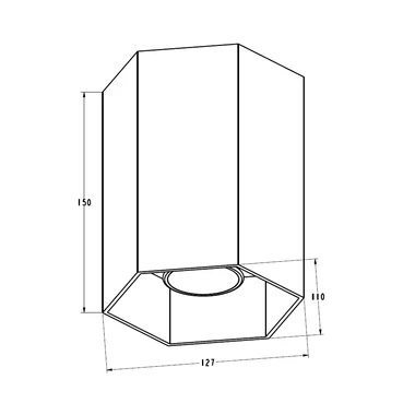 Bodové svítidlo geometricky tvarované barva hliník POLYGON CL 1L