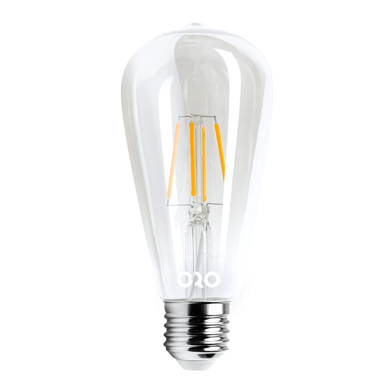 Retro LED dekorativní žárovka E27 8 W teplé barvy ORO-E27-ST64-FL-CLARO-8 W-WW