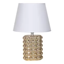 Zlato-bílá stolní lampa glamour 32,5 cm