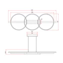 Závěsné LED svítidlo 3 kruhy ALMERIA světlé dřevo černá