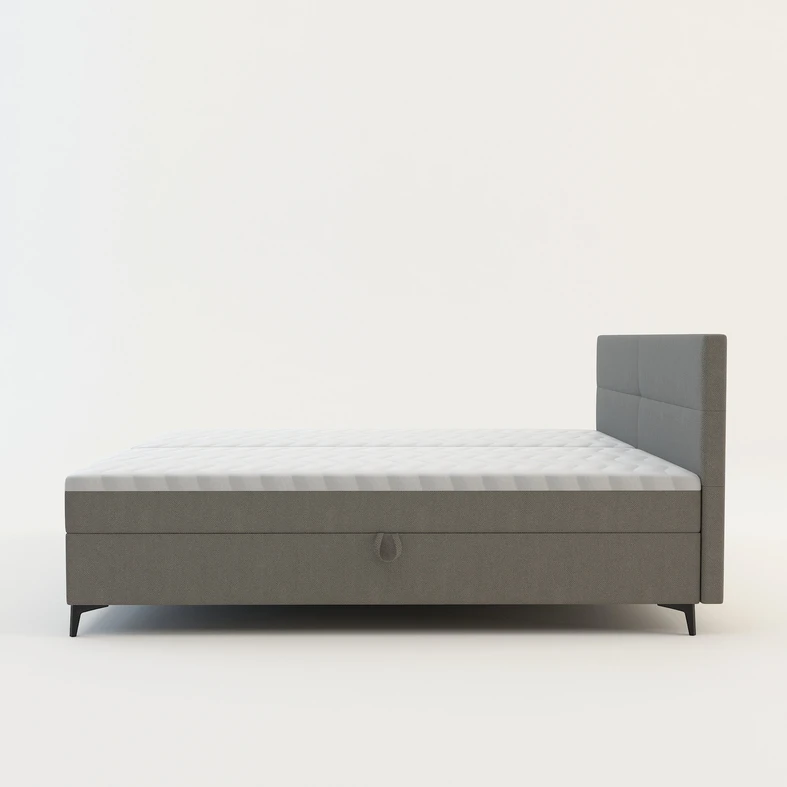 Světle šedá postel boxspring MARY 180x200 cm