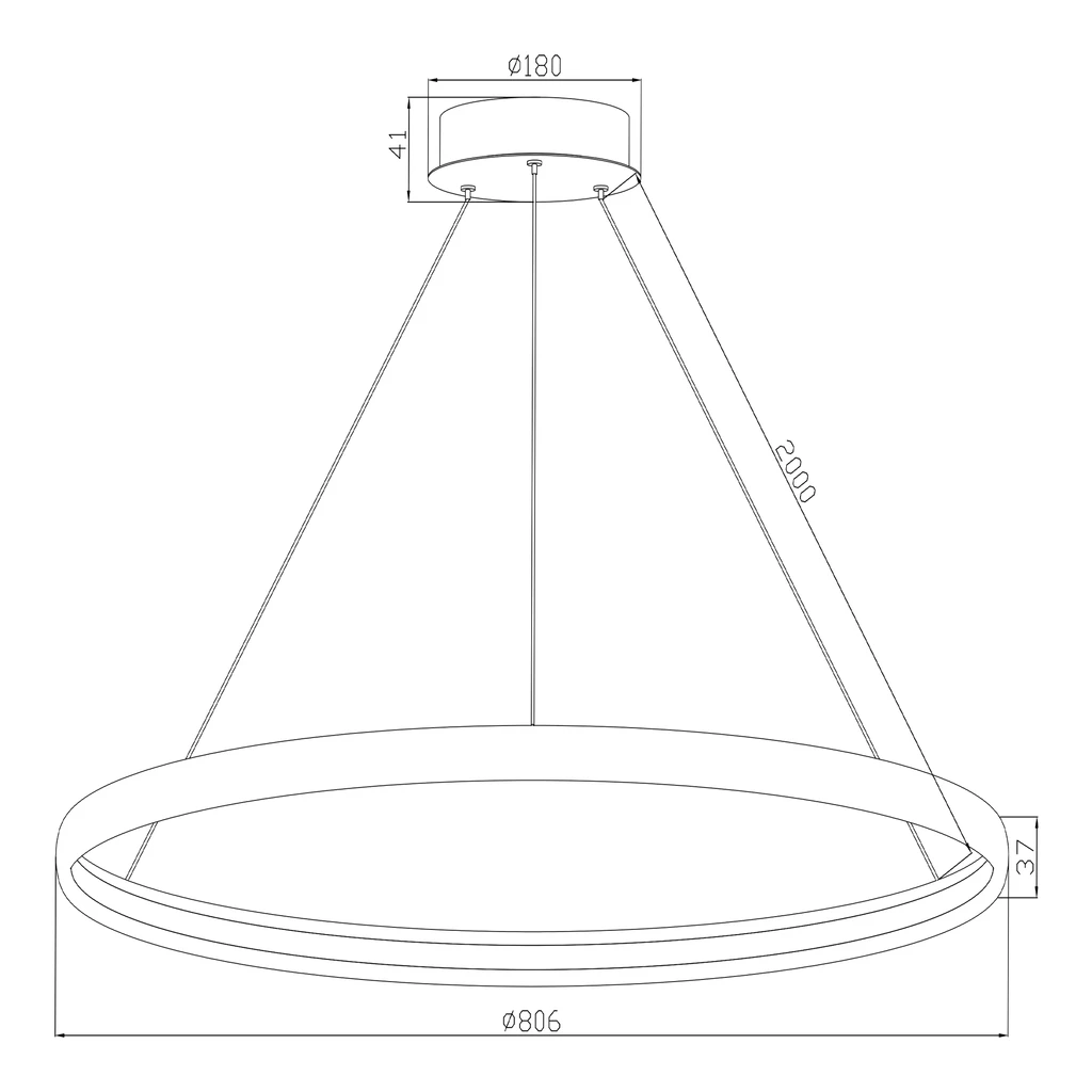 Závěsné svítidlo LED zlaté CARLO 80 cm