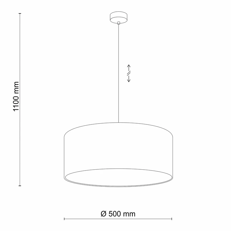 Tmavě šedá závěsná lampa EARTH 50 cm