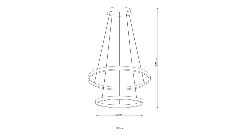 Czarna, 2-pierścieniowa lampa BRENO to oświetlenie, które z powodzeniem rozjaśni przestrzeń oraz doda Twojemu salonowi nowoczesnego charakteru.