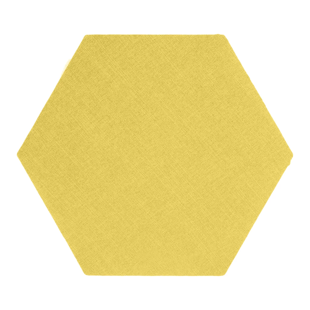 Čalouněný panel FIBI HEXAGON 20x20, žlutý