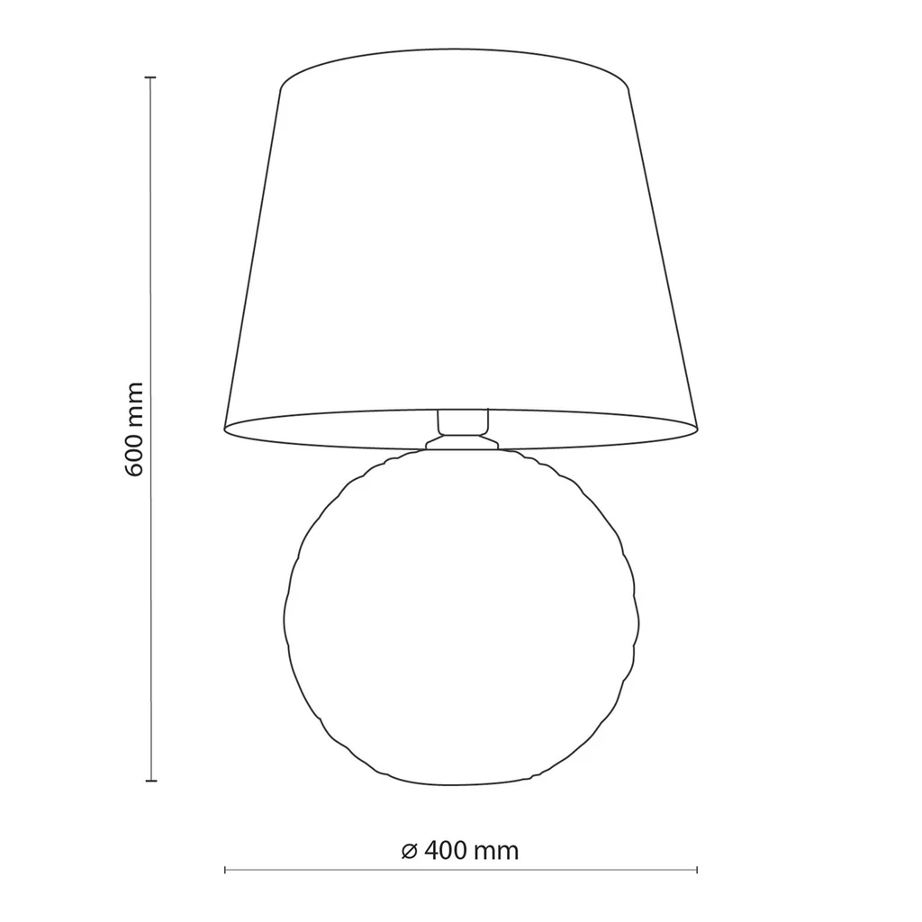 Keramická stolní lampa černá SANTANA