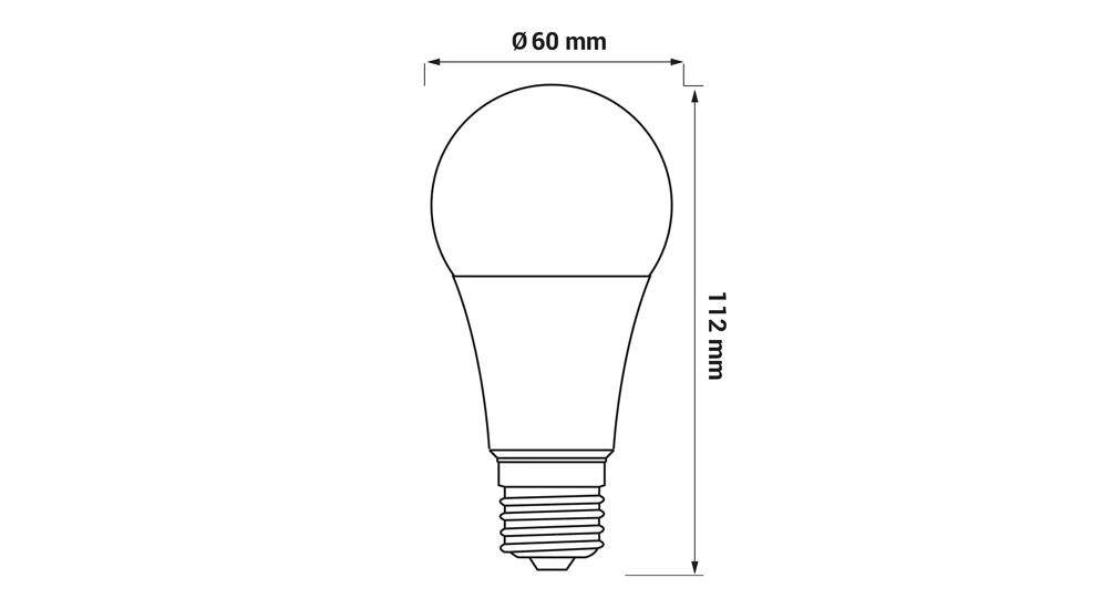 LED žárovka E27 12 W neutrální ORO-ATOS-E27-A60-12W-DW