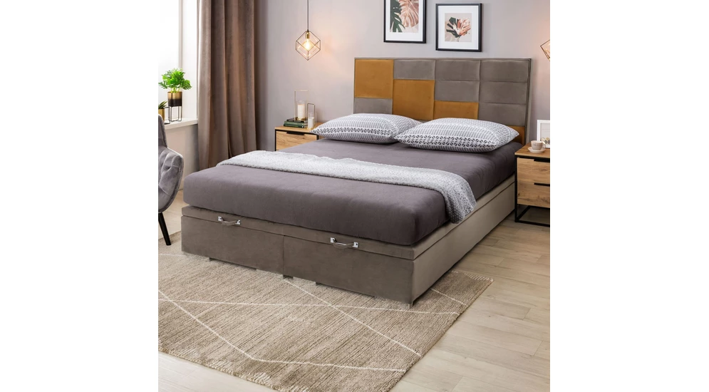 Rám postele boxspring FIBI KP 25 160x200, ořechový