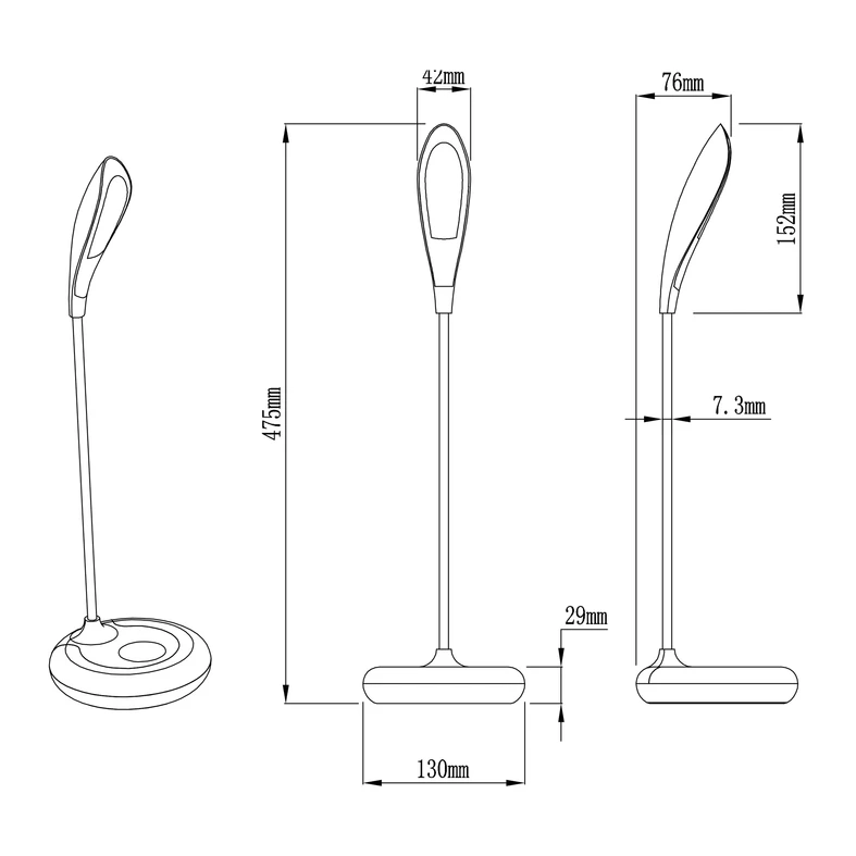 Stolní lampa LED H1848 bílá