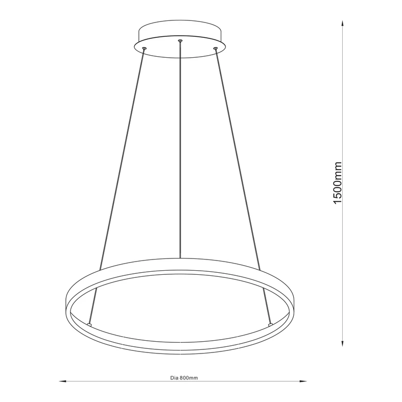 Pierścieniowy model lampy BRENO o średnicy 80 cm idealnie sprawdzi się w nowocześnie urządzonym salonie.