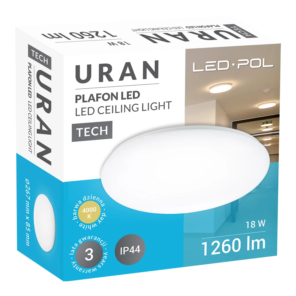 Stropní svítidlo ORO-URAN LED 18W-DW