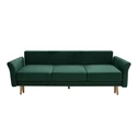 Sofa welurowa ciemnozielona TULON